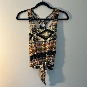 NWOT TIE FRONT TANK TOP SIZE S